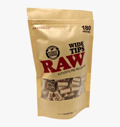 Raw Pre-Rolled Tips Wide 180ct Bag